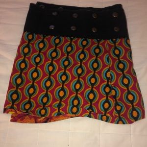 double sized button skirt